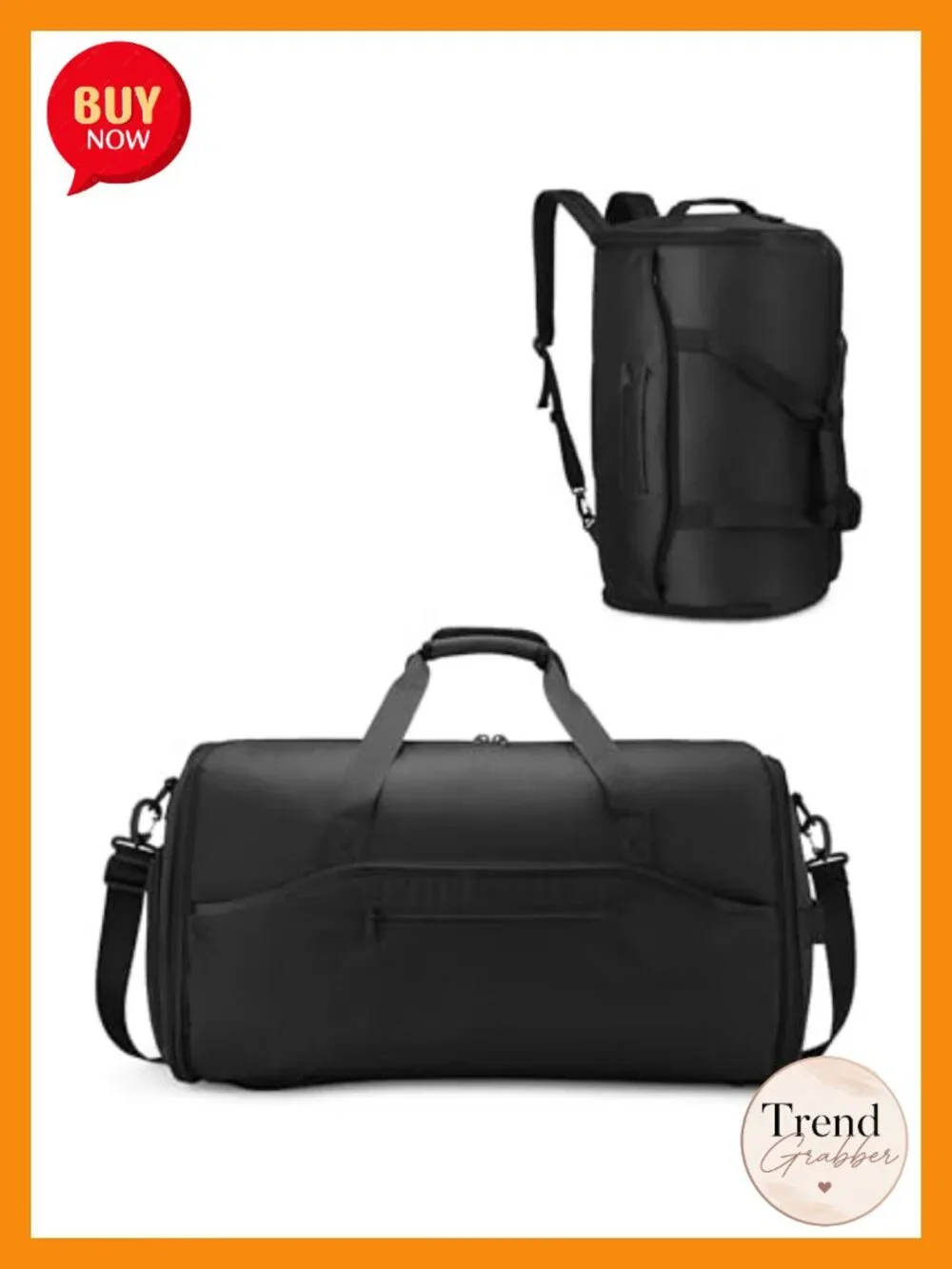 Convertible Garment Duffle Bag 3-in-1 Travel Suit Bag with Shoe Compartment